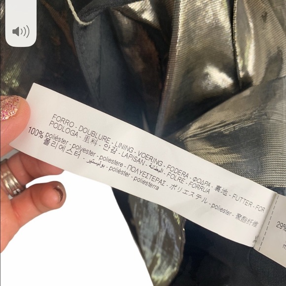 Zara Collection 19 Gold Balloon Sleeve Mini Dress XS - Picture 9 of 10